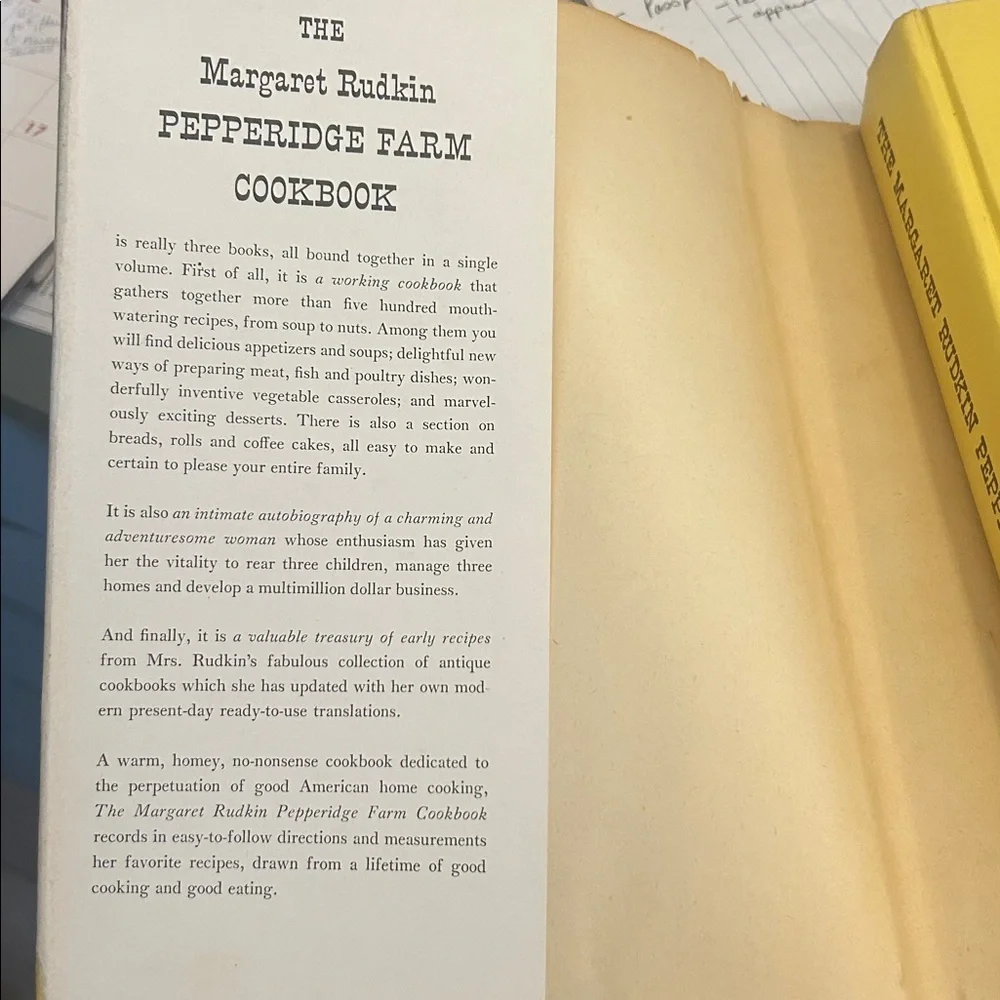 Pepperidge Farm ~ 1963 Vintage Cookbook by Margaret Rudkin
